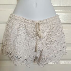 Express crochet lace shorts. Size XS